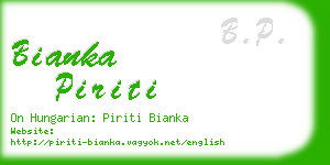 bianka piriti business card